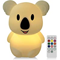 Los mejores  - WOBEECO Lampara Noche Infantil LED- Luz Nocturna Para Bebe- Quitamiedos Infantil- 8 Colores Variables y 3 Modos de…